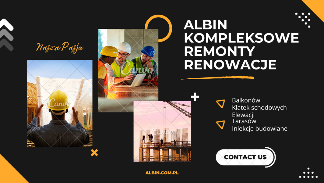 Zdjęcie na okładce dla ALBIN Usługi Remontowe Klatek schodowych - Balkonów - Tarasów - Elewacji - Iniekcje